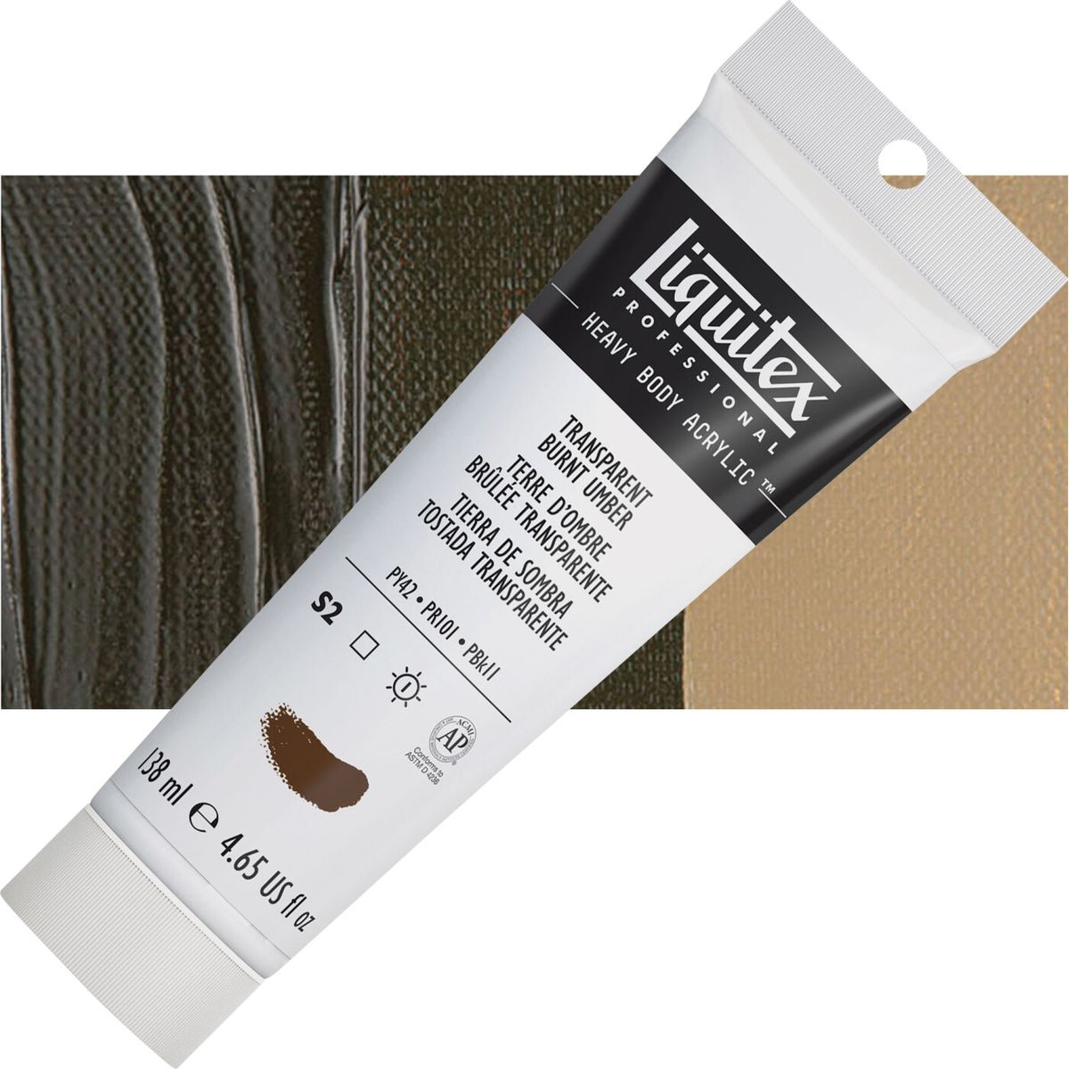 Liquitex - Heavy Body Akrylmaling - Transparent Burnt Umber 138 Ml