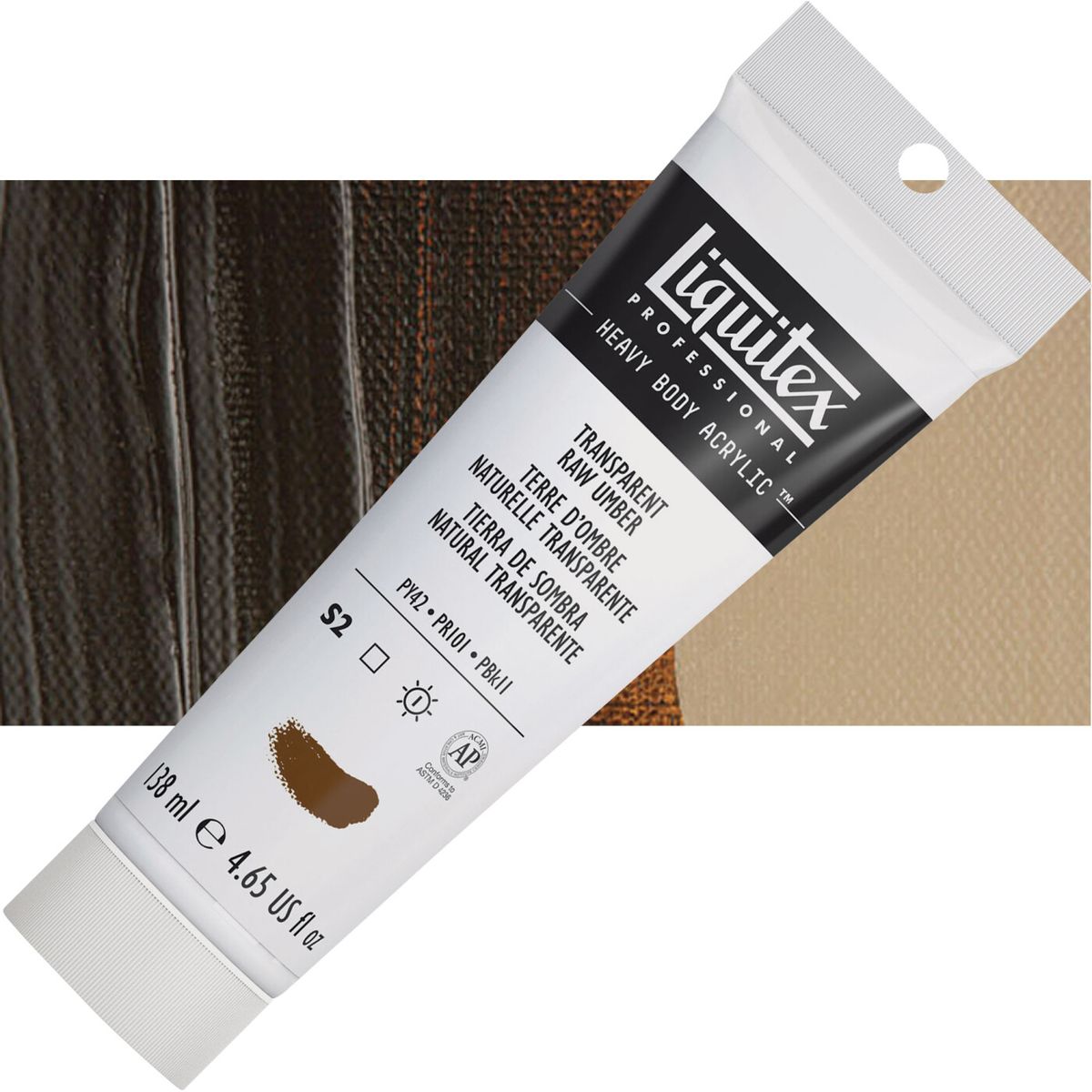 Liquitex - Heavy Body Akrylmaling - Transparent Raw Umber 138 Ml