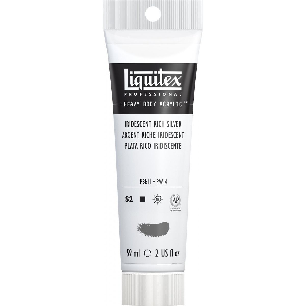 Liquitex - Heavy Body Akrylmaling - Iridescent Rich Silver 59 Ml