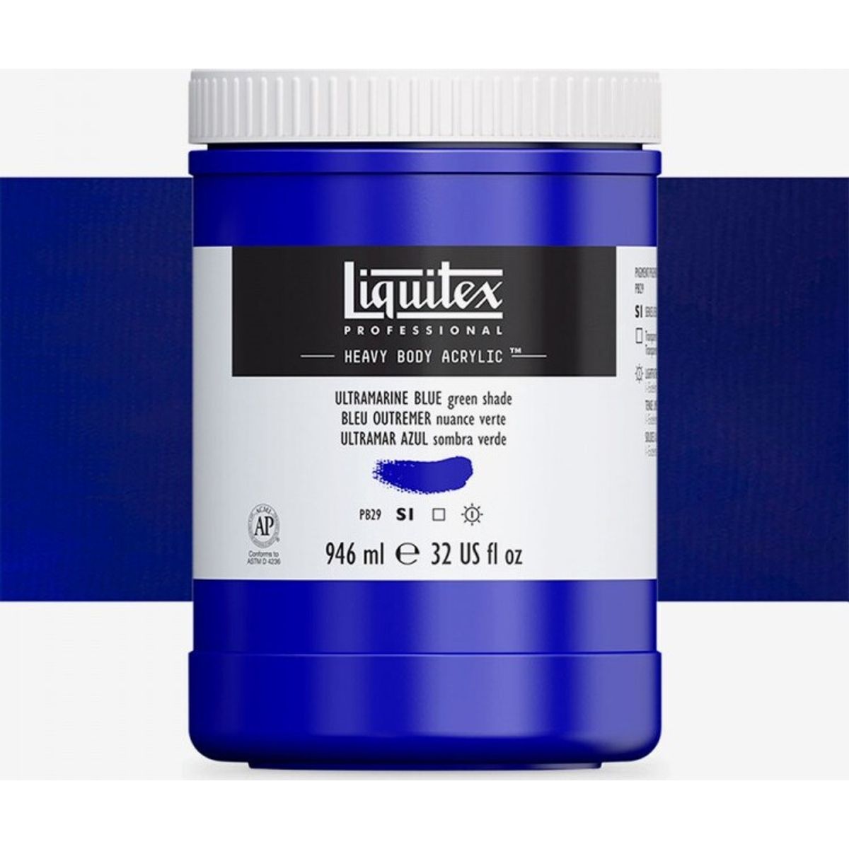 Liquitex - Akrylmaling - Heavy Body - Ultramarine Blue - Green Shade 946 Ml