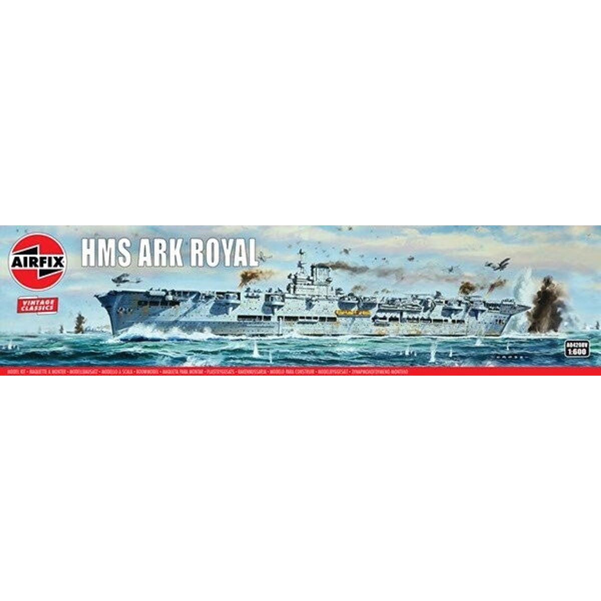 Airfix - Hms Ark Royal Skib Byggesæt - 1:600 - A04208v