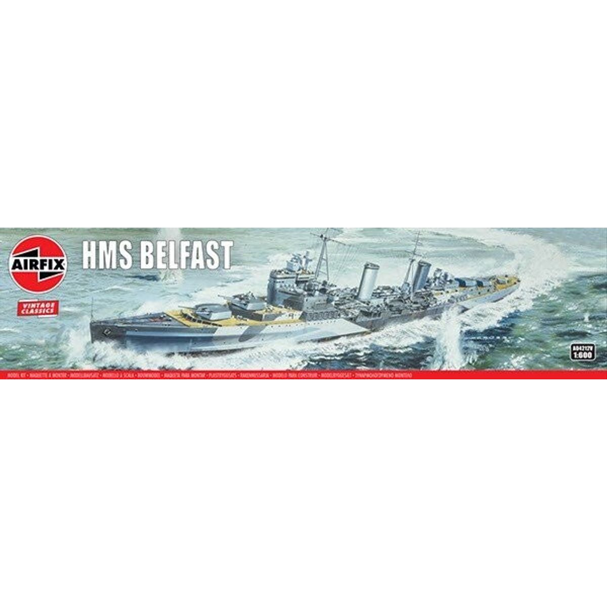 Airfix - Hms Belfast Skib Byggesæt - 1:600 - A04212v