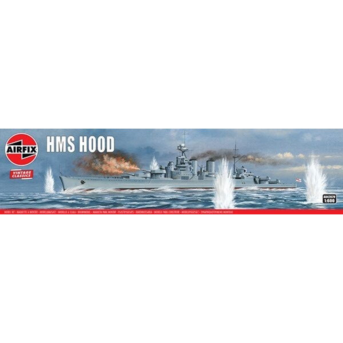 Airfix - Hms Hood Skib Byggesæt - 1:600 - A04202v