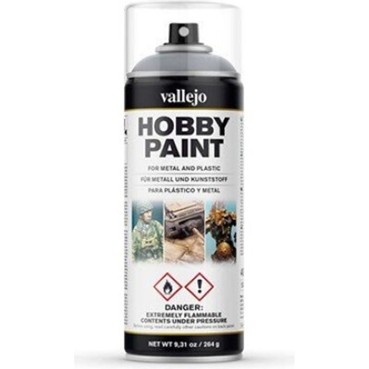 Vallejo - Hobby Paint Spray Maling - Basic Grey 400 Ml