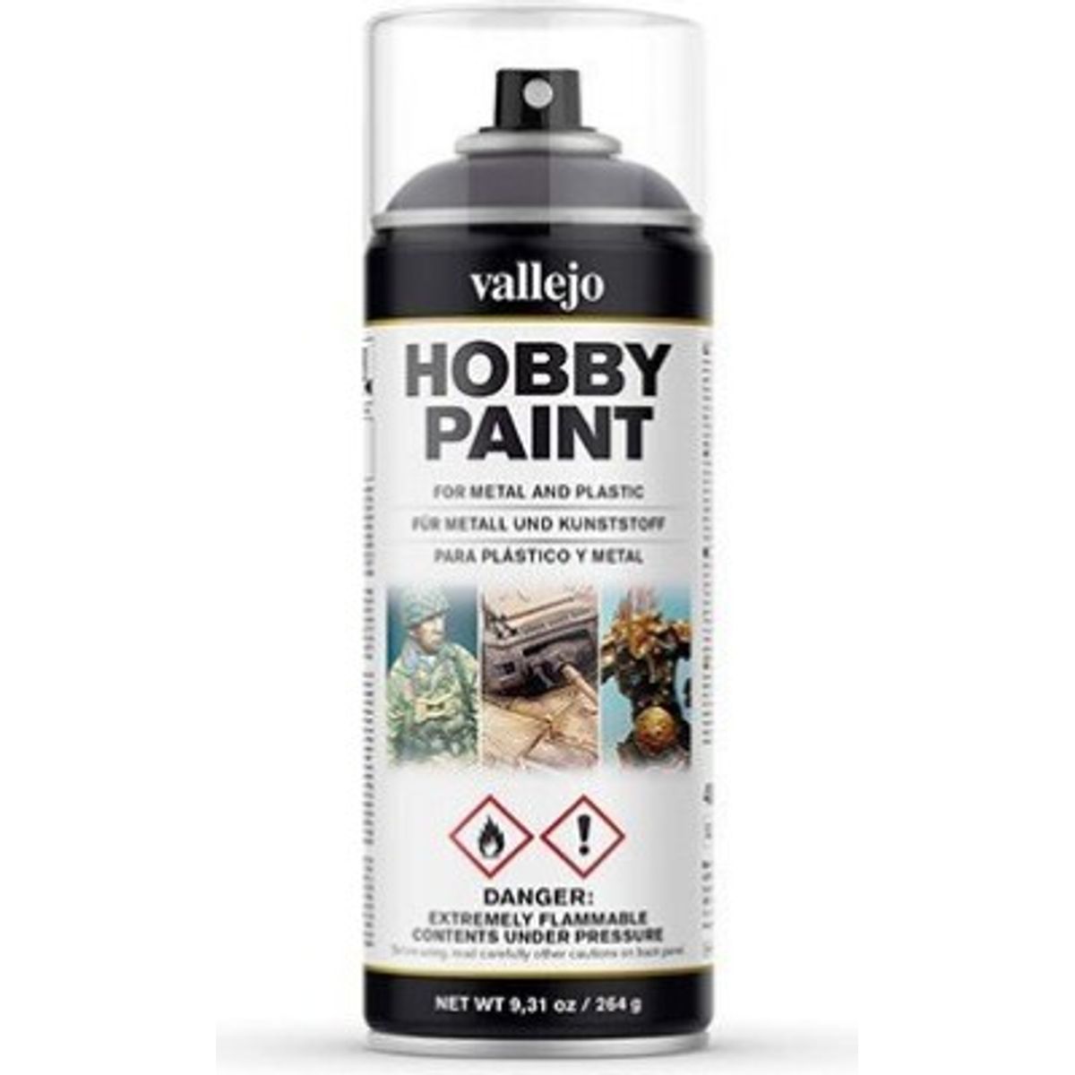 Vallejo - Hobby Paint Spraymaling - Fantasy Gummetal 400 Ml