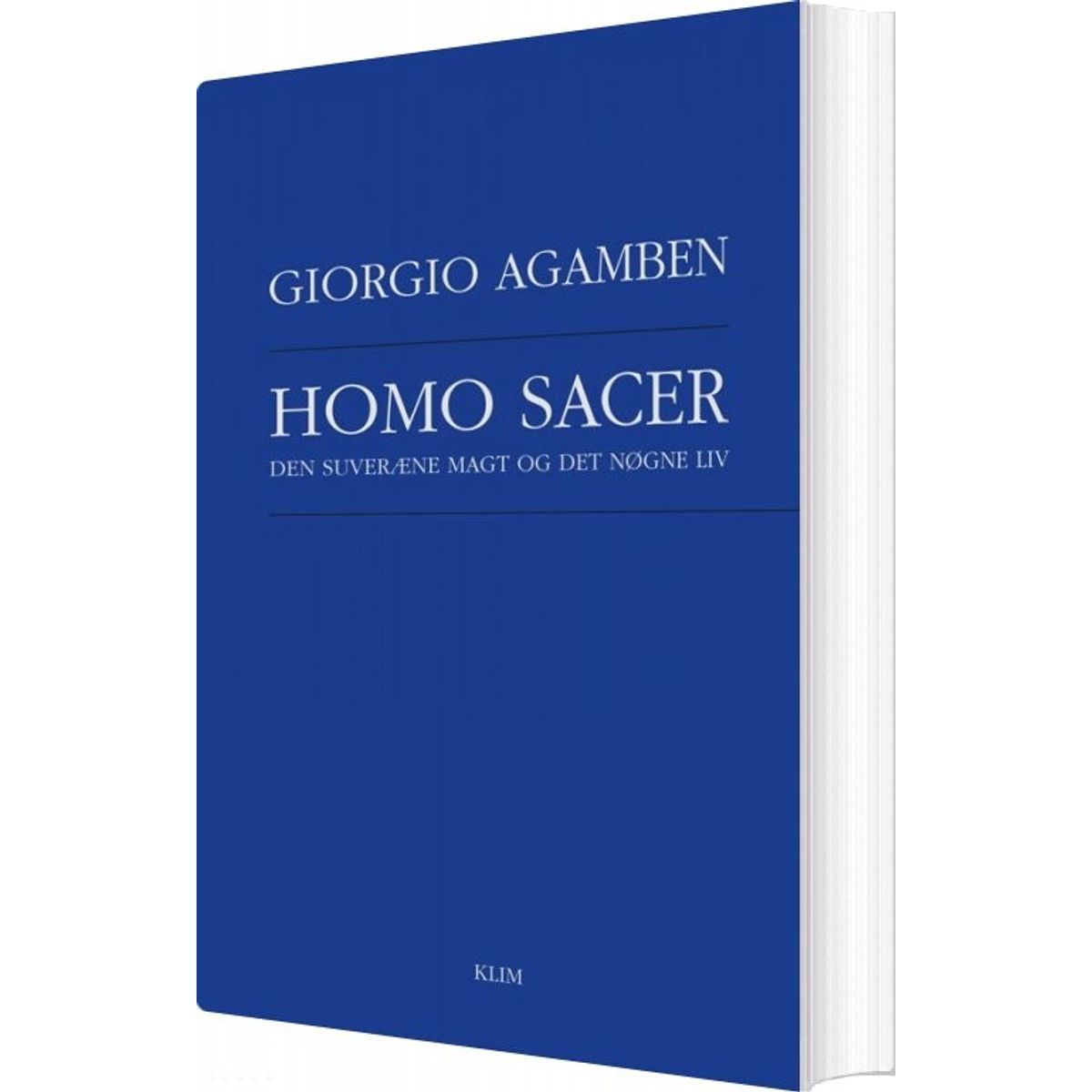 Homo Sacer - Giorgio Agamben - Bog