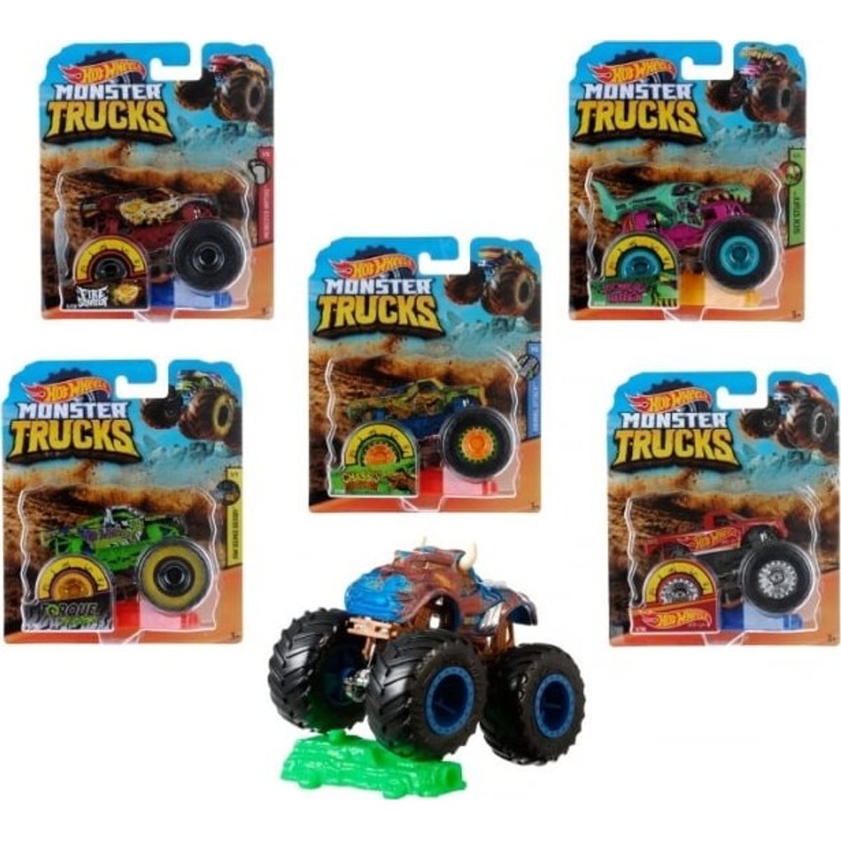 Hot Wheels - Monster Trucks - Die-cast - 1:64 - Assorteret