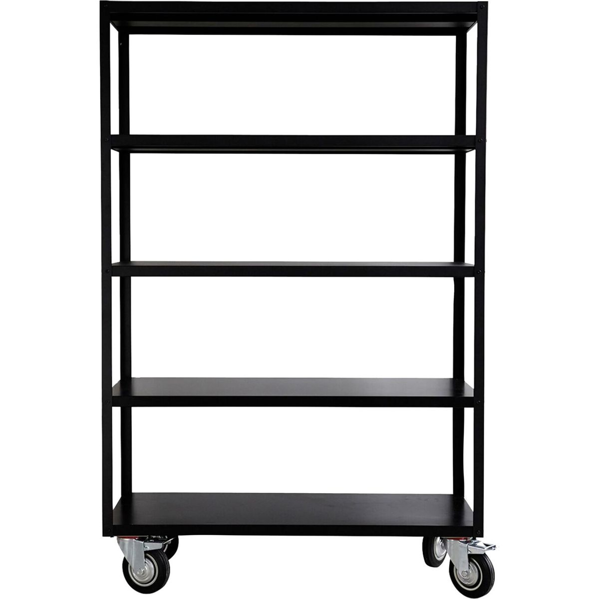 House Doctor - Reol Med Hjul - Trolley - Stål - Mat Sort - 180x45x120 Cm