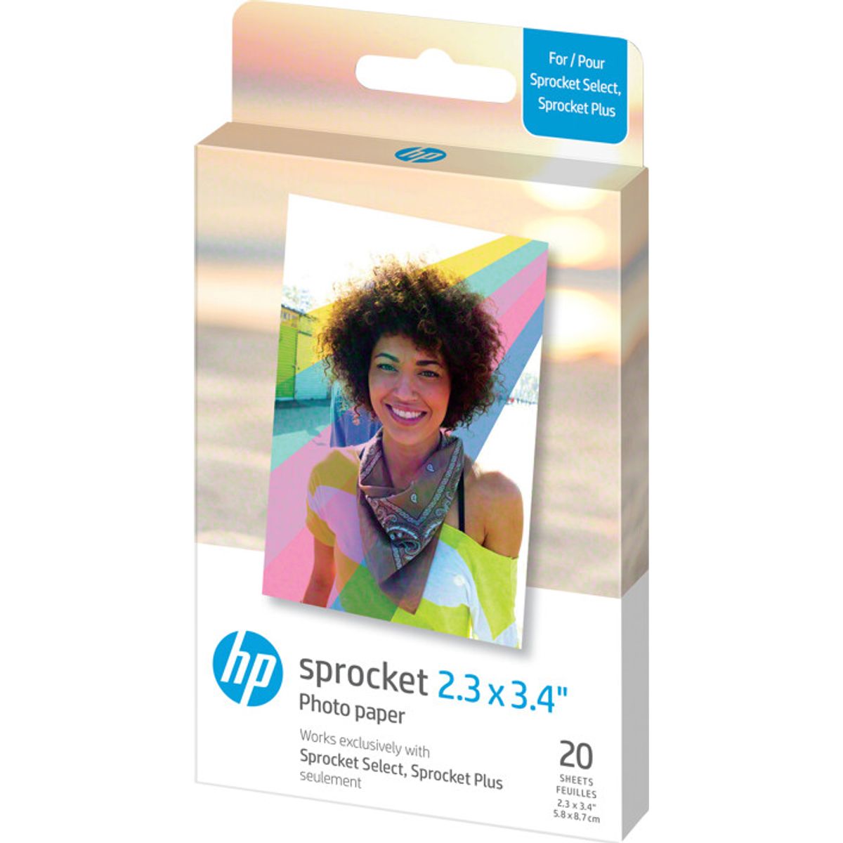 Hp - Zink Paper For Sprocket Select 20 Pack 2,3x3,4