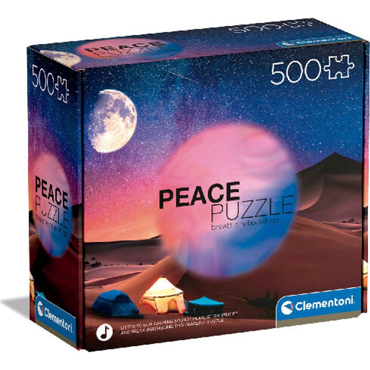 Clementoni Puslespil - Starry Night Dream - Peace - 500 Brikker