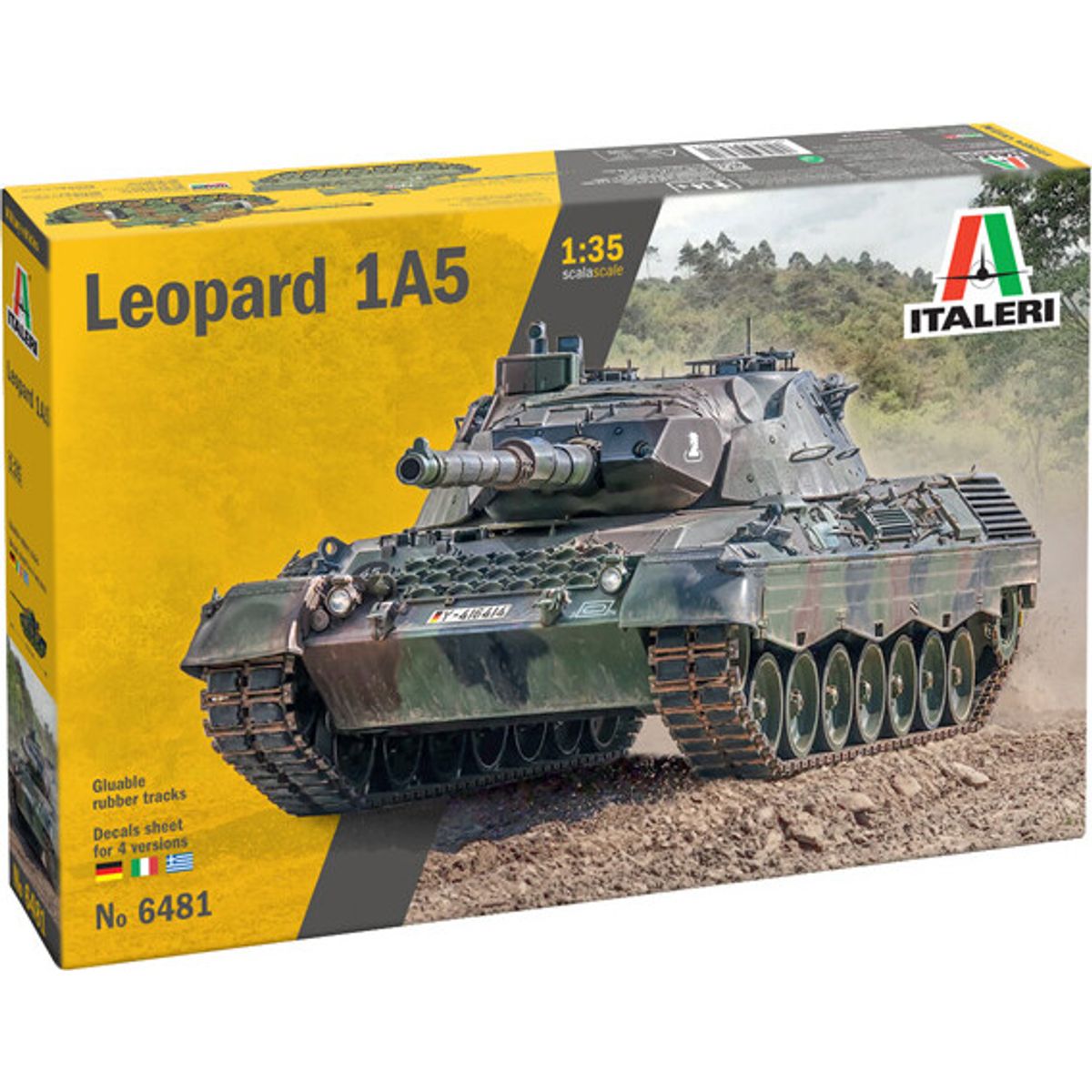 Italeri - Leopard 1a5 Model Tank Byggesæt - 1:35 - 6481