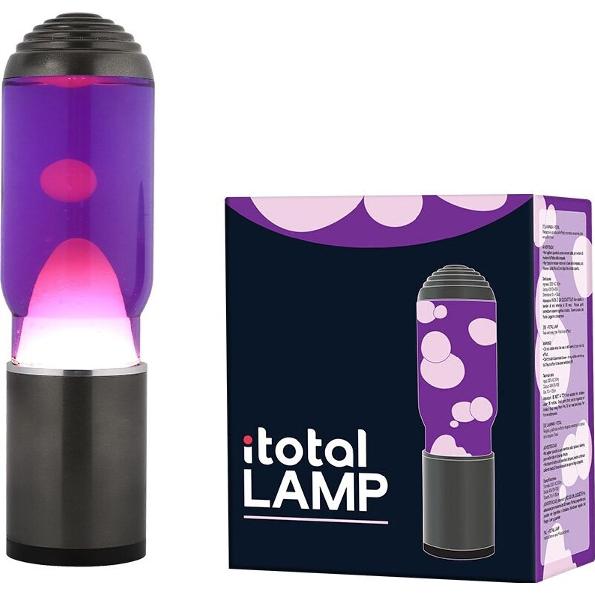 Itotal - Lampe Ada - Mørk Grå, Lilla, Hvid