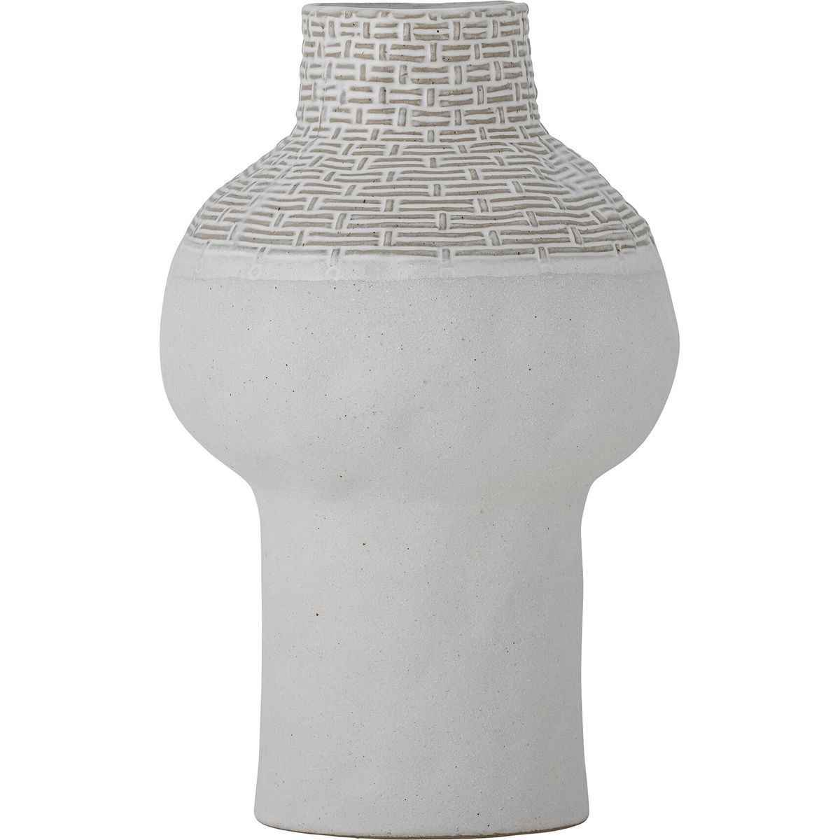 Bloomingville - Iyore Vase - Hvid - Stentøj - H 23 Cm