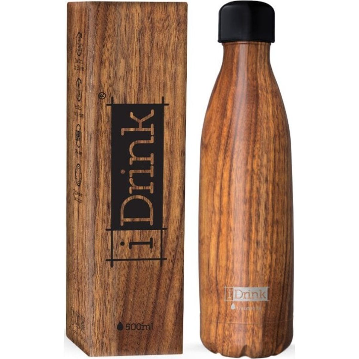 I-drink - Termoflaske 500 Ml - Wood