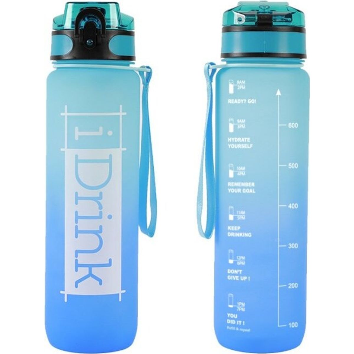 I-drink - Tritan Bottle - 1000 Ml. Light Blue And Blue