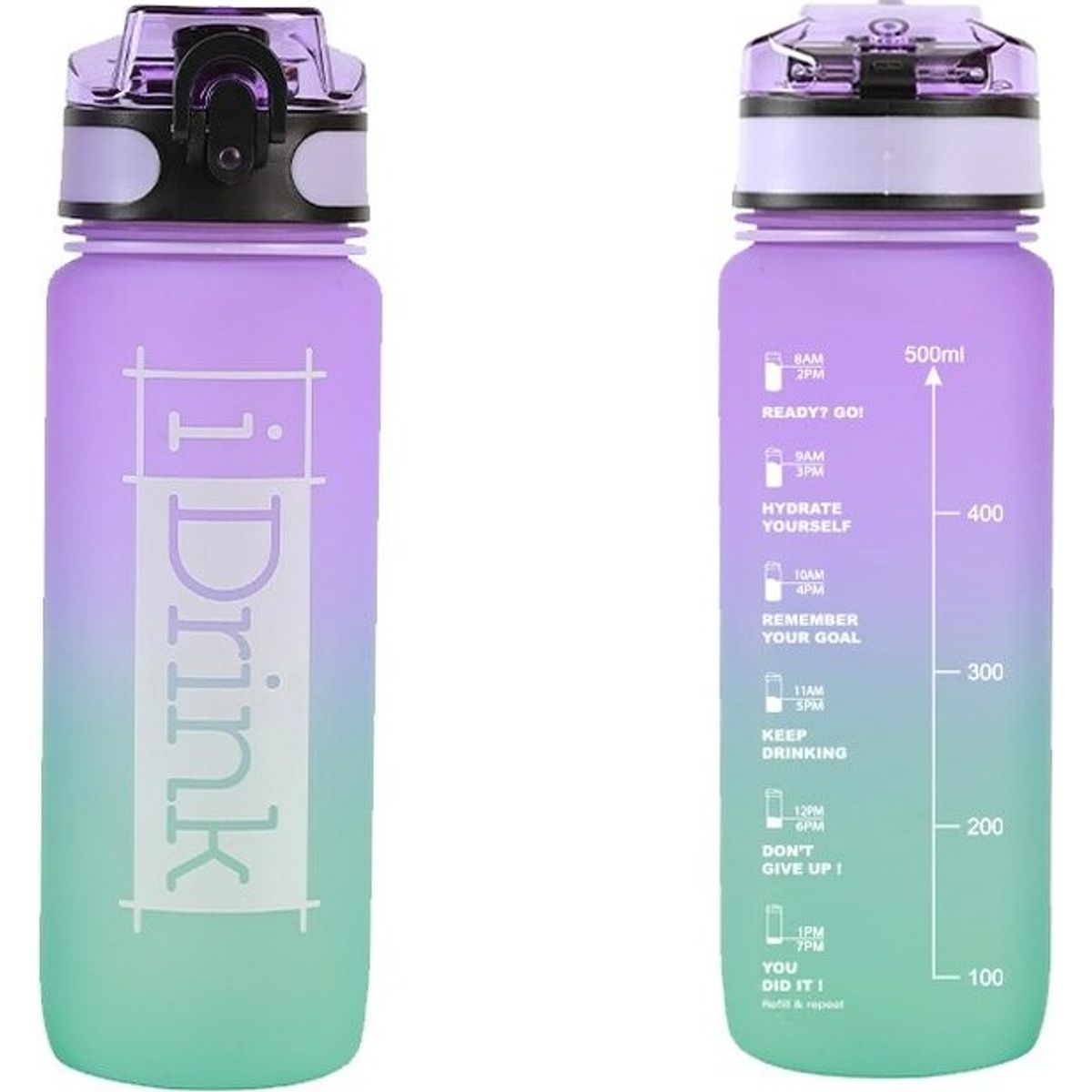 I-drink - Tritan Bottle - 750 Ml Purple And Aquamarine