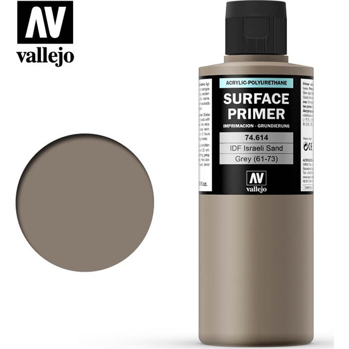 Vallejo - Surface Primer - Idf Israeli Sand Grey 200 Ml