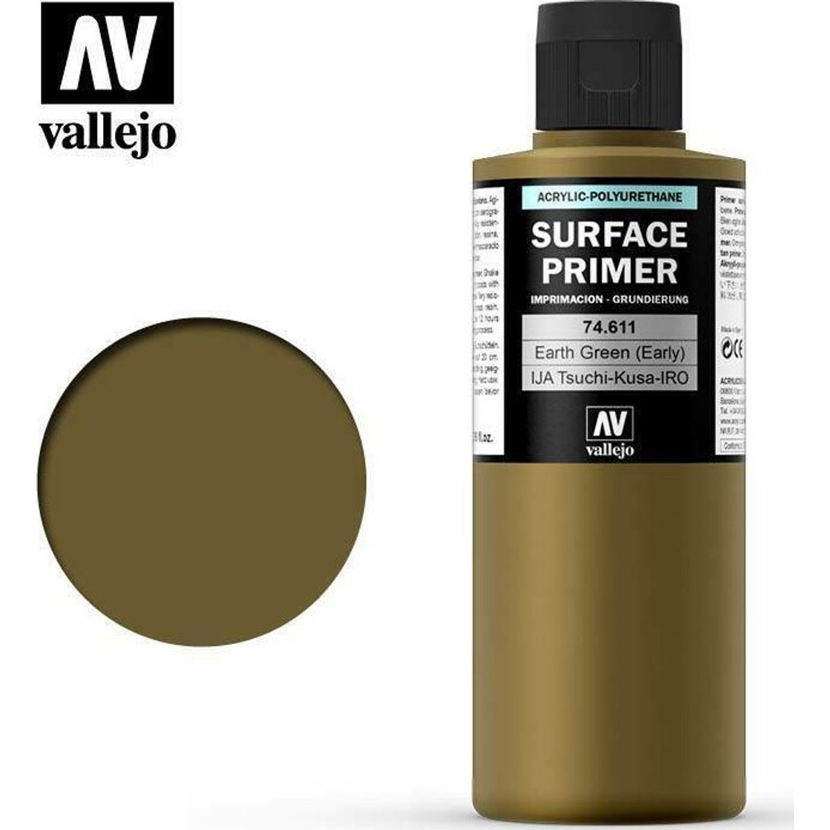 Vallejo - Surface Primer - Earth Green 200 Ml