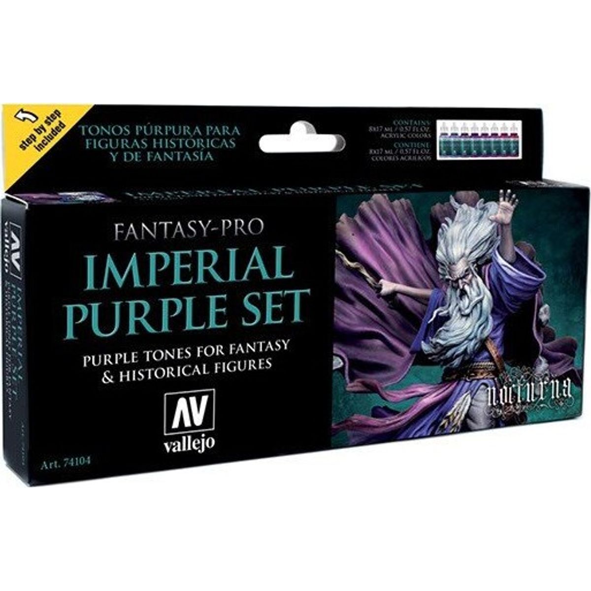 Vallejo - Fantasy-pro Imperial Purple Set 8x17ml - 74104