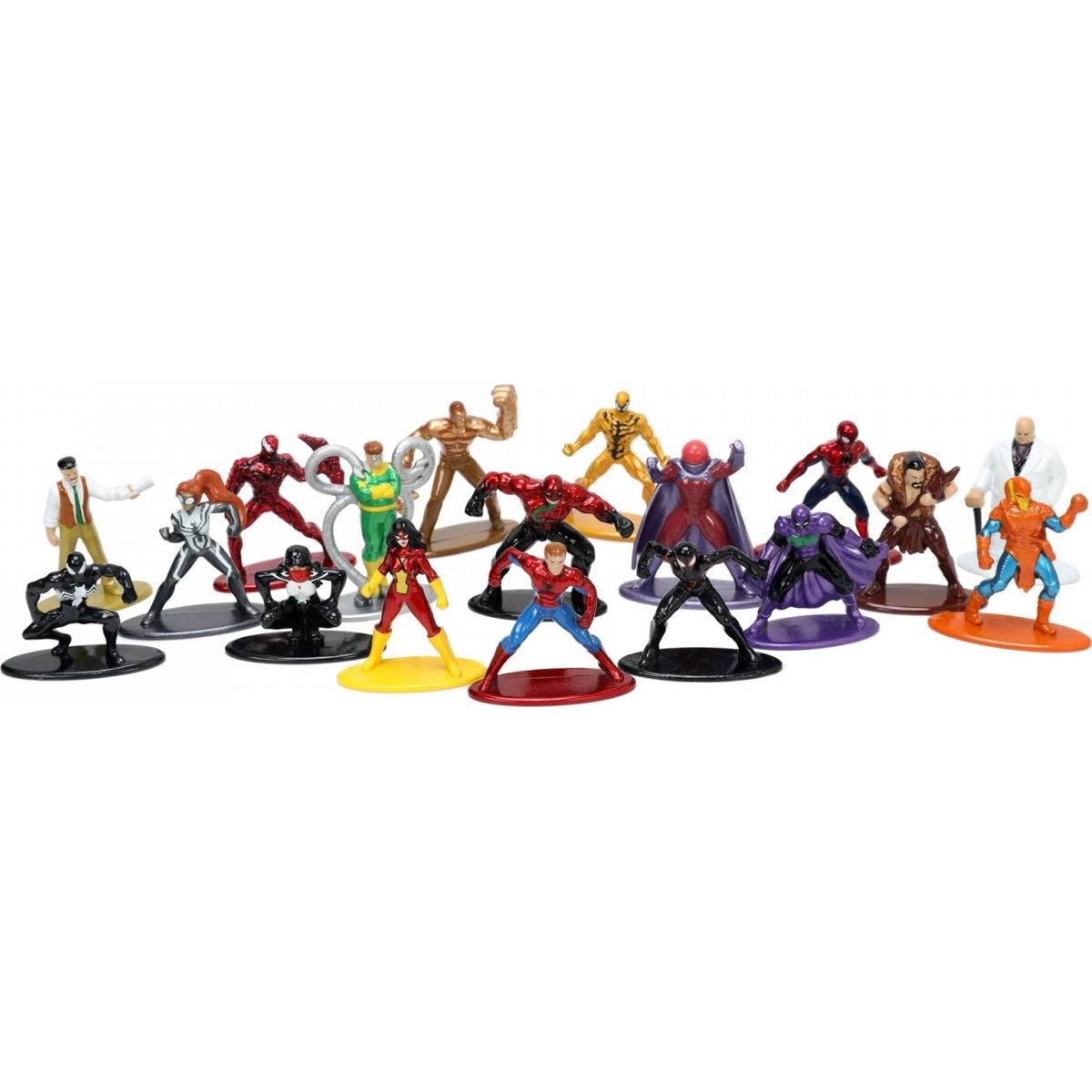 Marvel Spiderman Figurer I Metal - Metalfigs - 18 Stk - 4 Cm