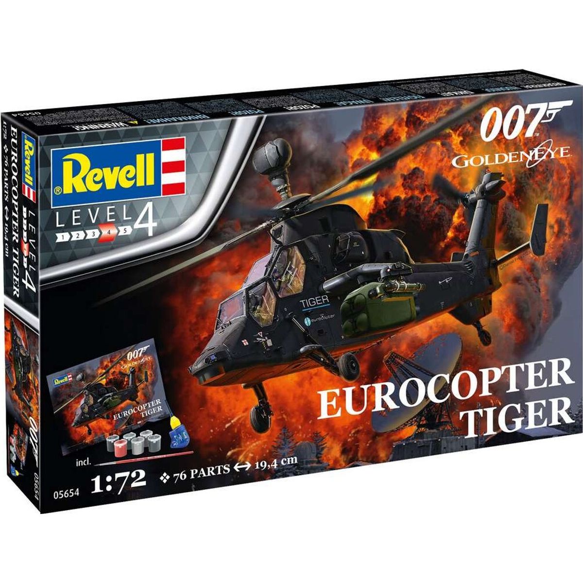 Revell - James Bond Eurocopter Tiger - Level 4 - 1:72 - 05654