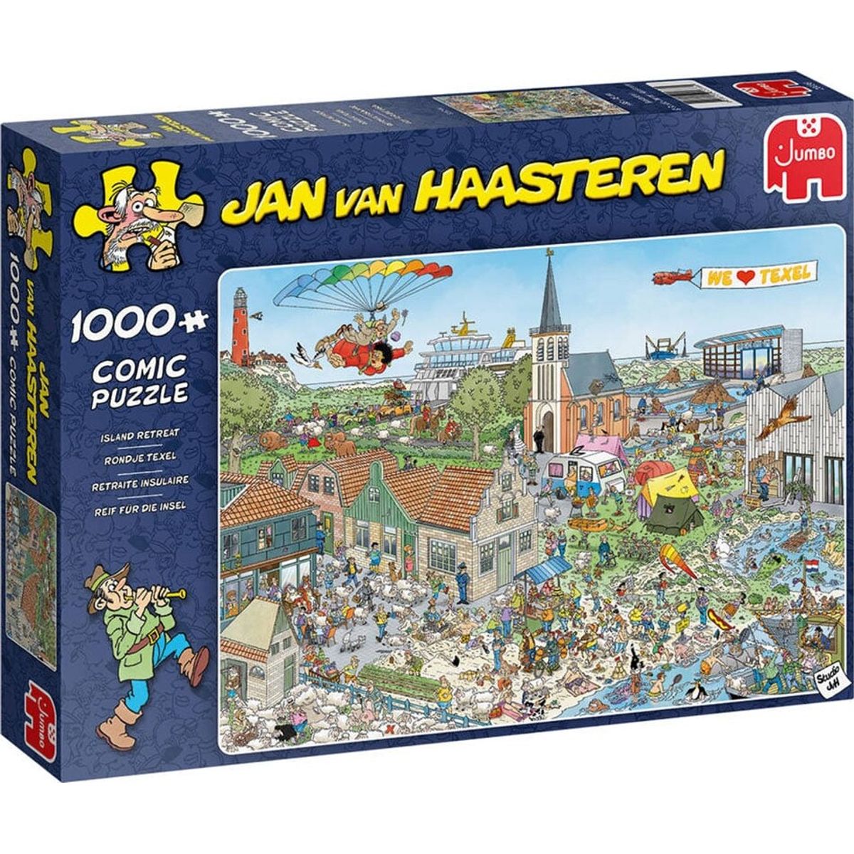 Jan Van Haasteren Puslespil - 1000 Brikker - Island Retreat