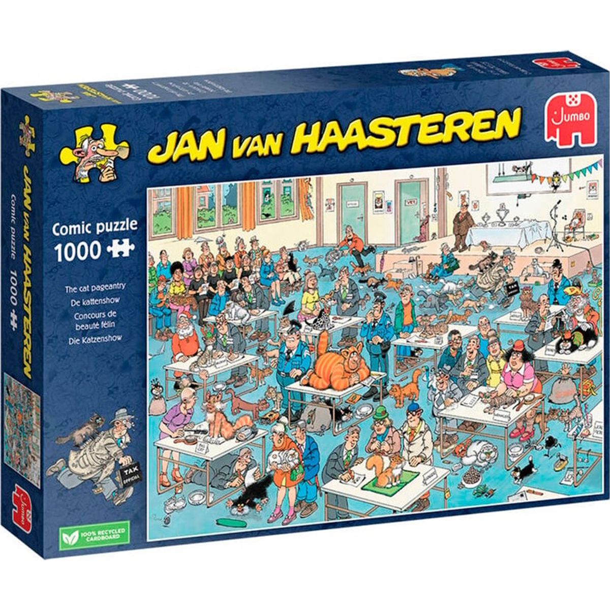 Jan Van Haasteren Puslespil - 1000 Brikker - Katte Show