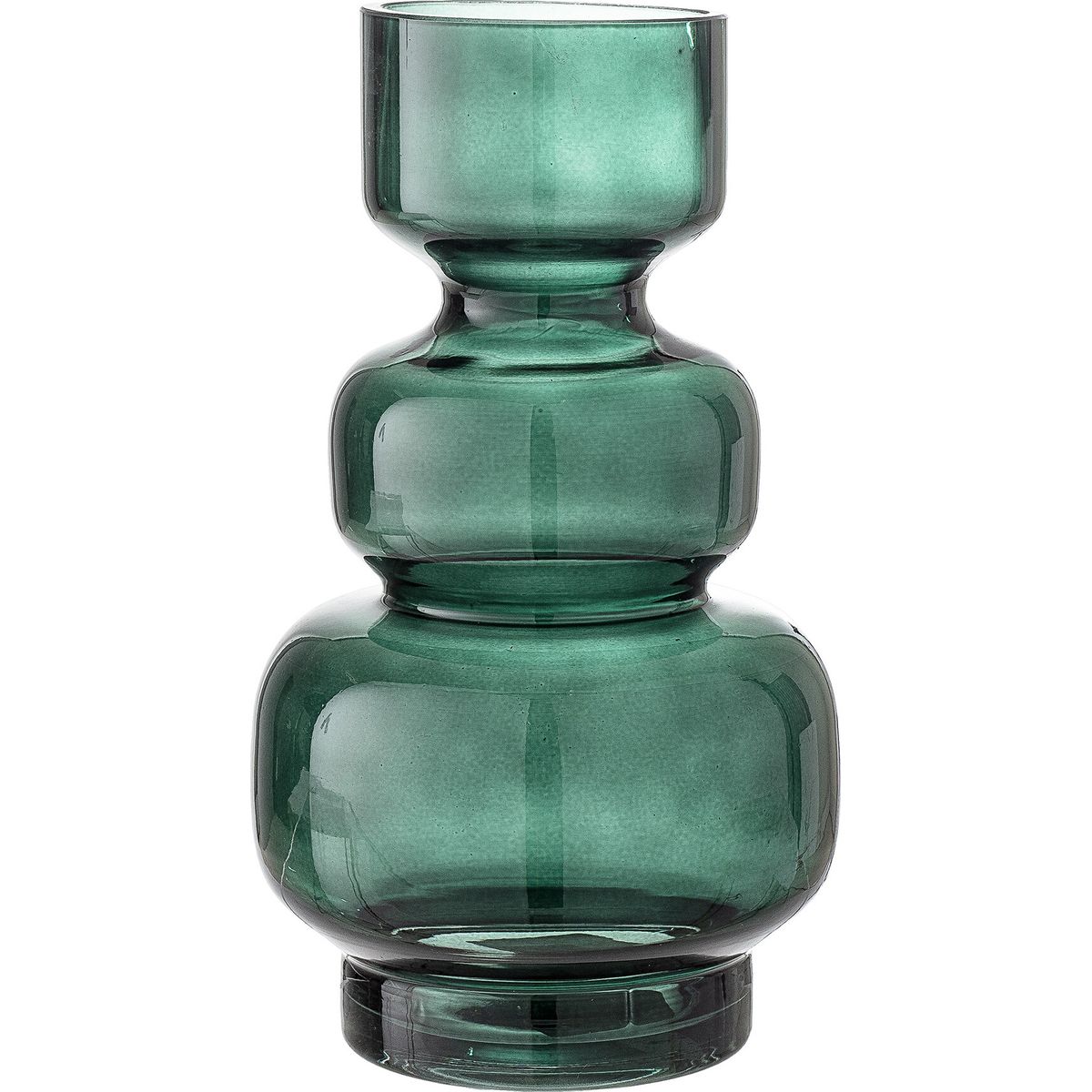 Bloomingville - Johnson Vase - Grøn - Glas - H 25 Cm