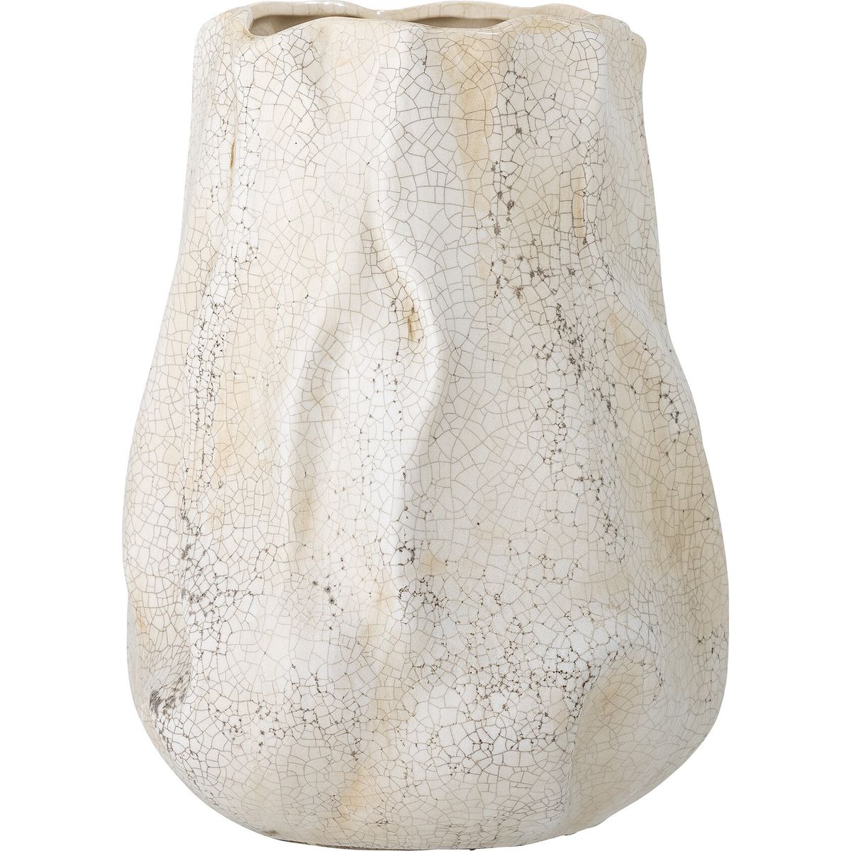 Creative Collection - Kajsa Deko Vase - Natur - Stentøj - H 27 Cm