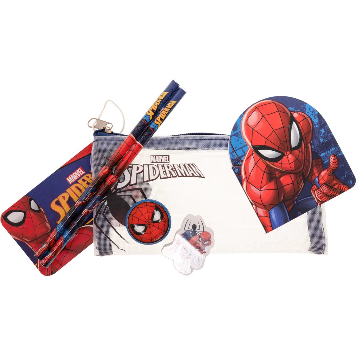 Kids Licensing - Fyldt Mesh Penalhus Med Skriveredskaber - Spiderman