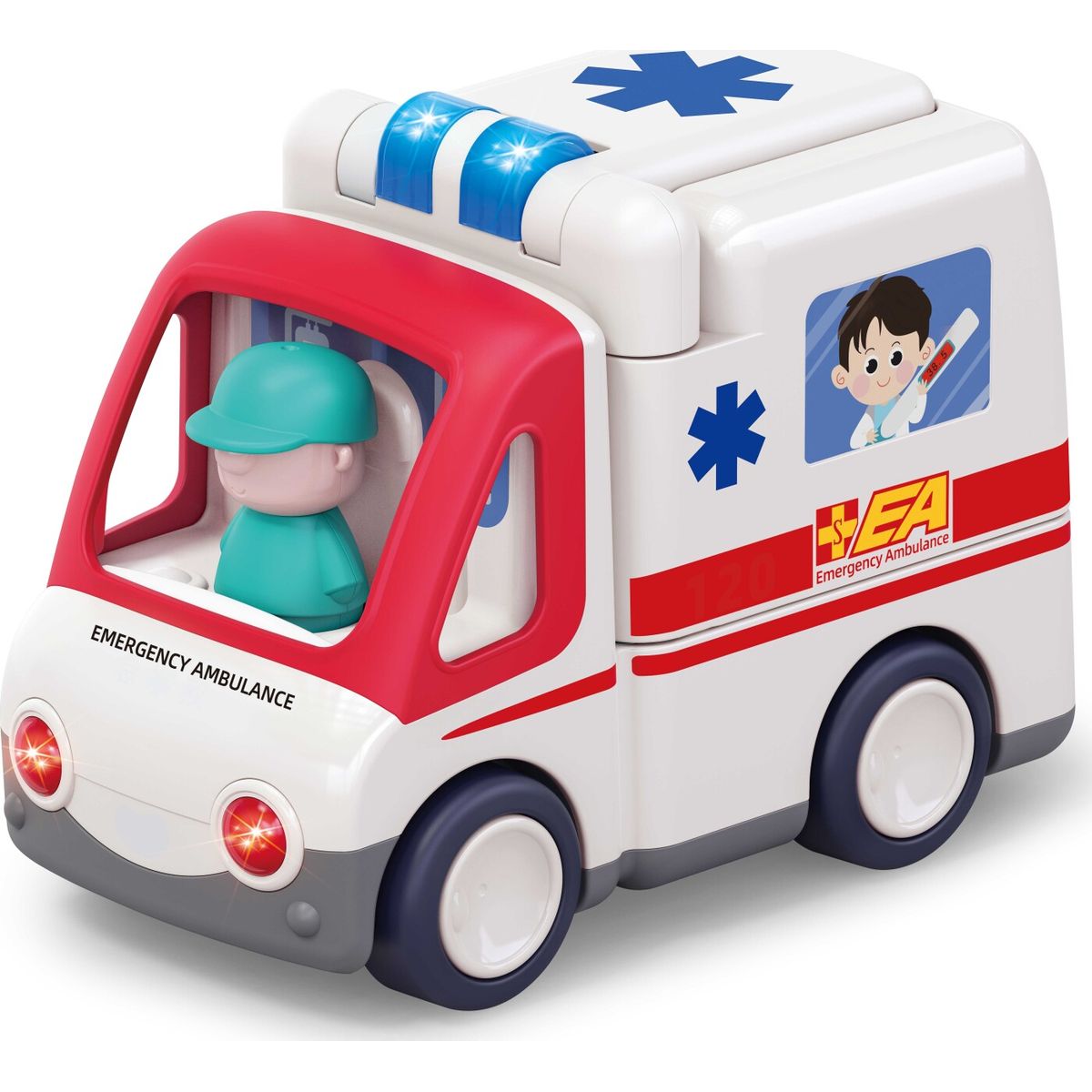 Ambulance Legetøj Med Lyd, Lys Og Bevægelse - Kinder And Kids