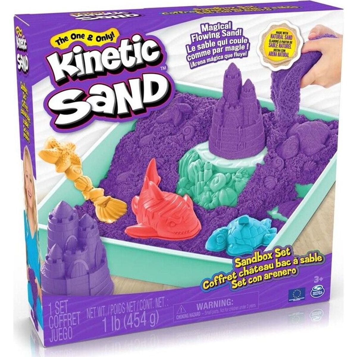 Kinetic Sand - Sandbox Sæt - Lilla