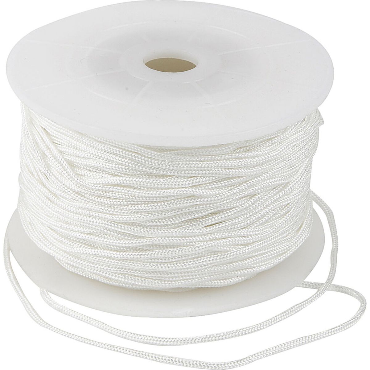 Knyttesnor - Tykkelse 2 Mm - Polyester - Hvid - 50 M