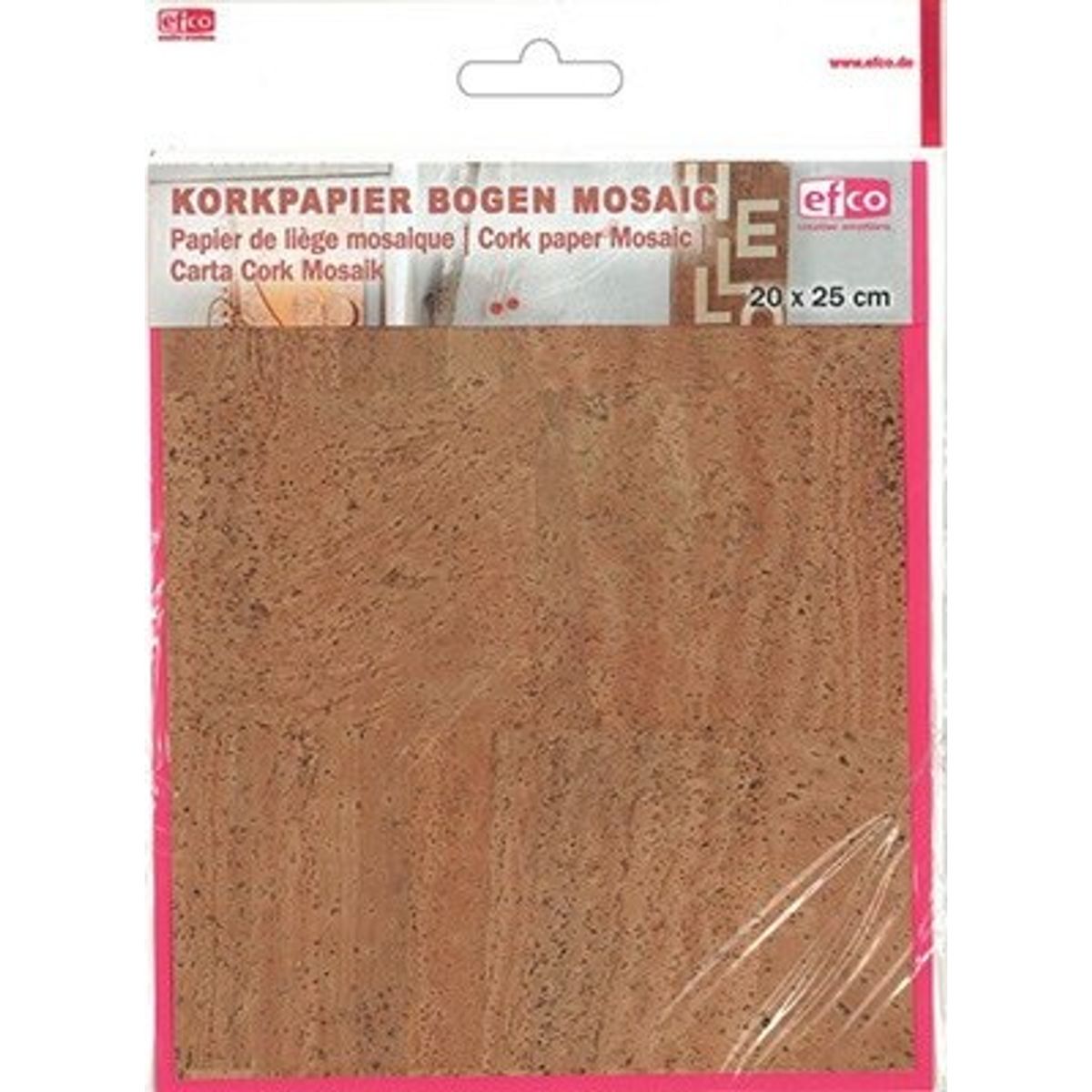 Kork Papir Mosaik 20x25cm 1 Ark