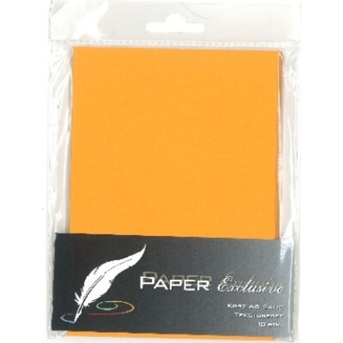 Paper Exclusive - Kort - A6 - 240g - Orange Tekstureret - 10 Stk.