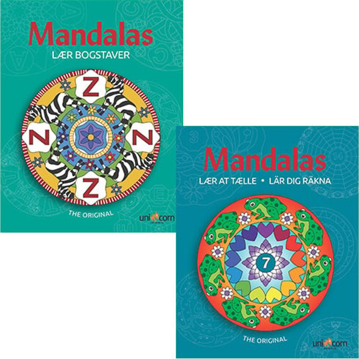 Lær At Tælle Med Mandalas & Lær Bogstaver Med Mandalas - Diverse - Bog