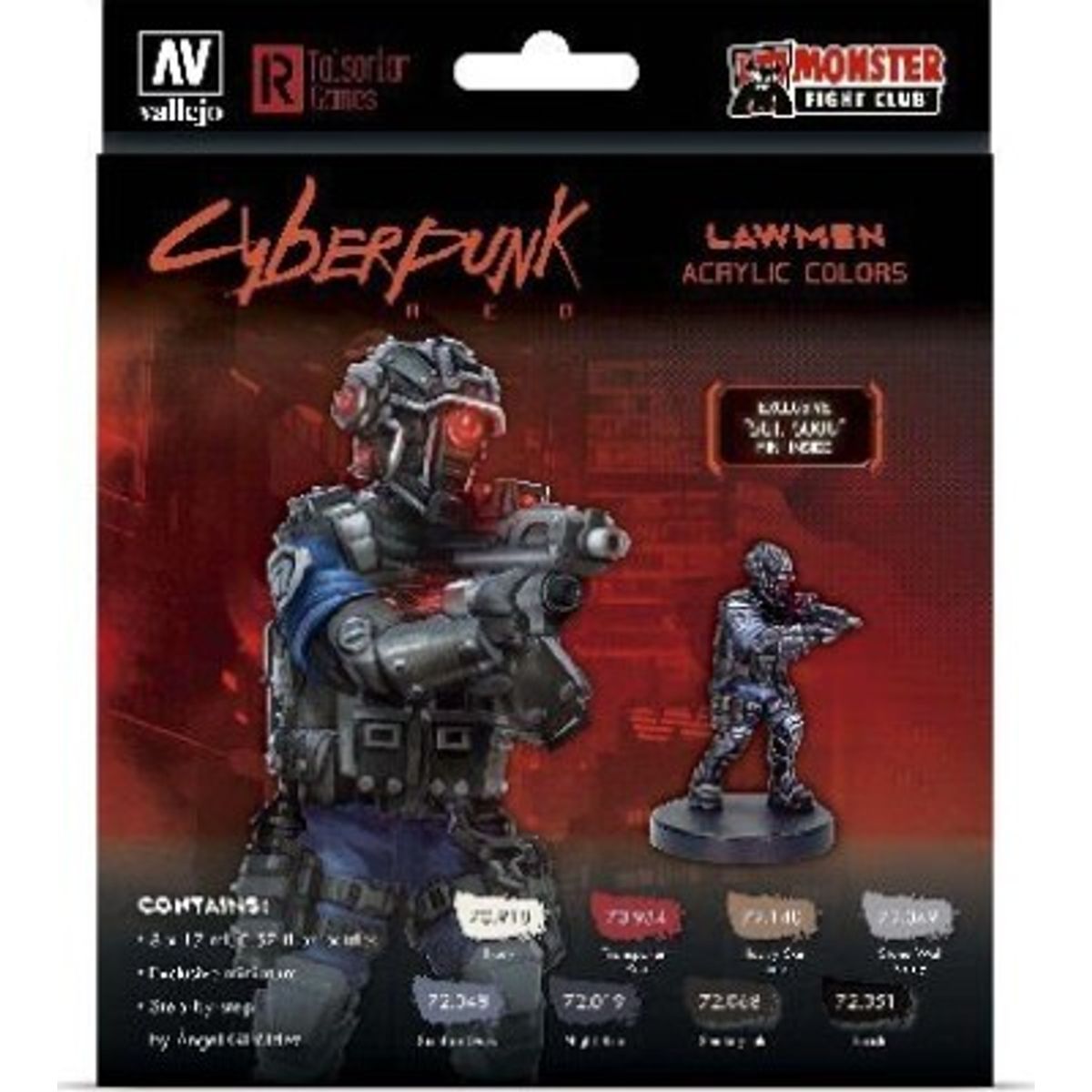 Vallejo - Game Color Maling Sæt - Cyberpynk Lawmen - 8x17 Ml