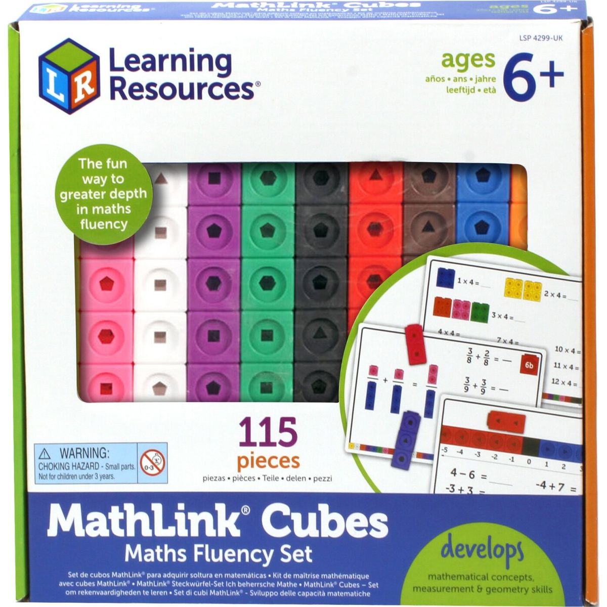 Learning Resources - Mathlink® Cubes - Matematik For Begyndere (lsp4299-sca)