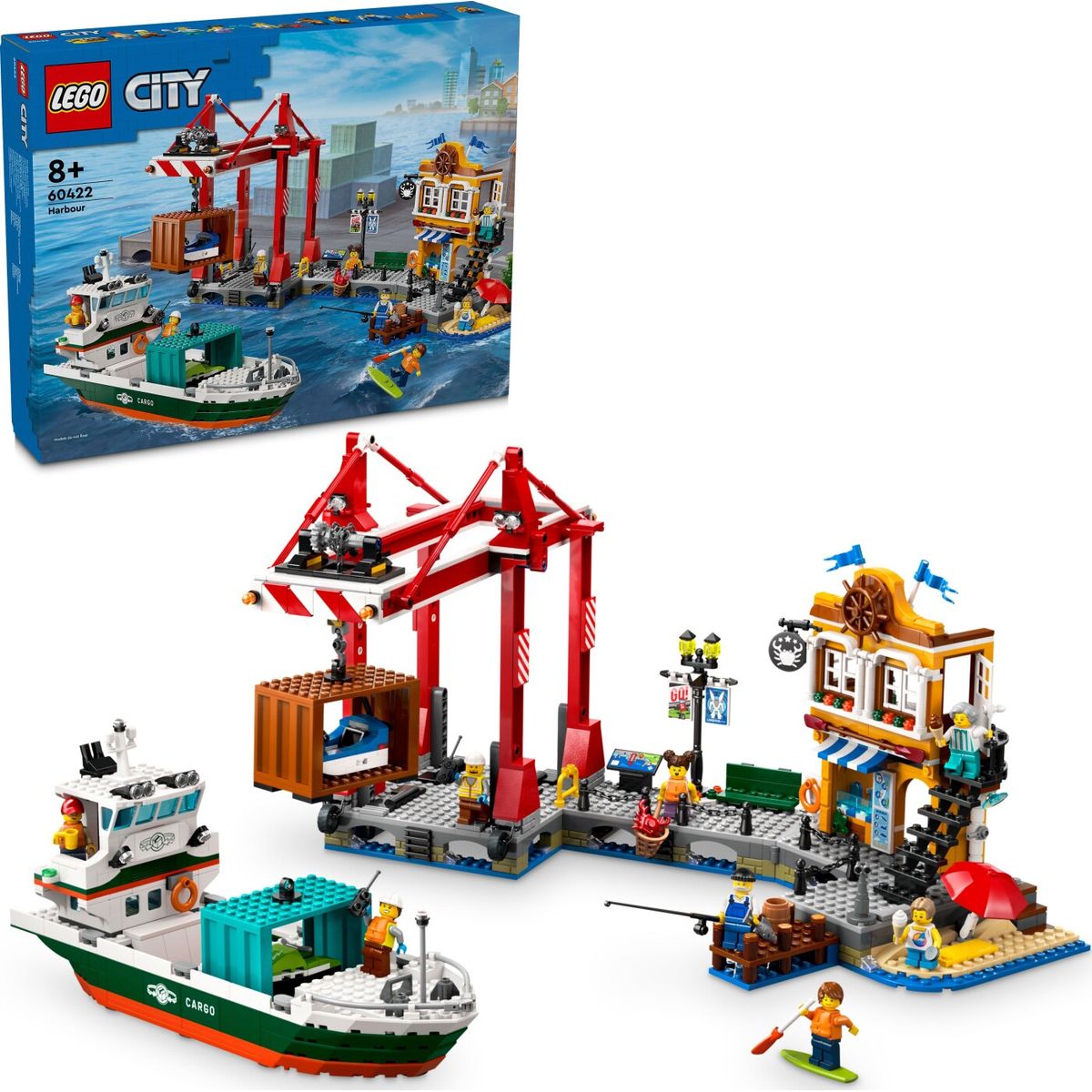 Lego City - Havnefront Med Fragtskib - 60422