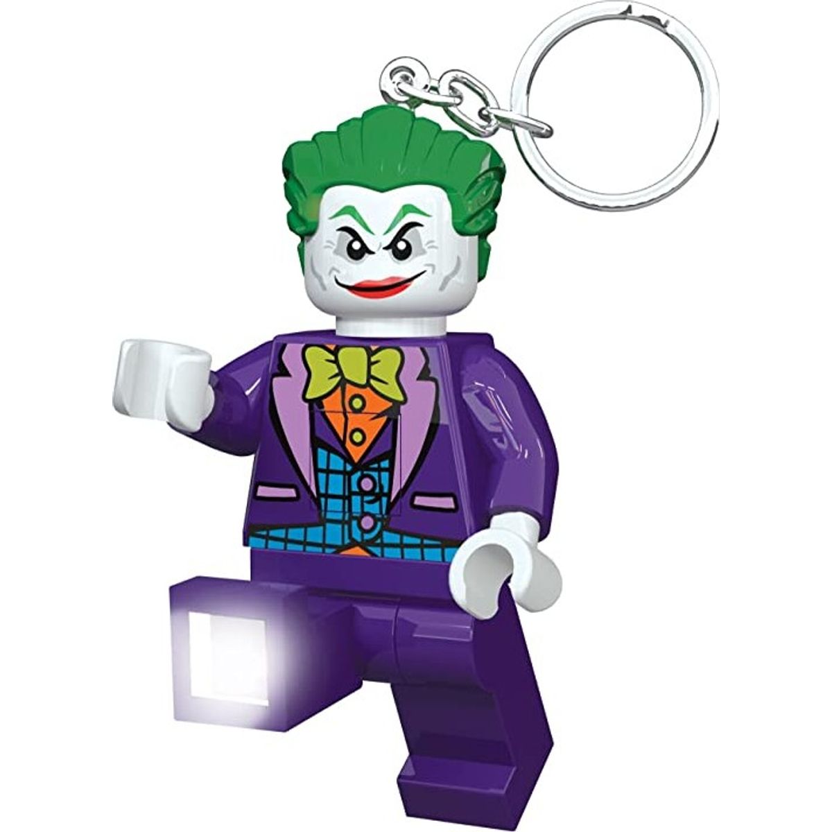 Lego - Nøglering Med Lys - Jokeren - Dc Comics