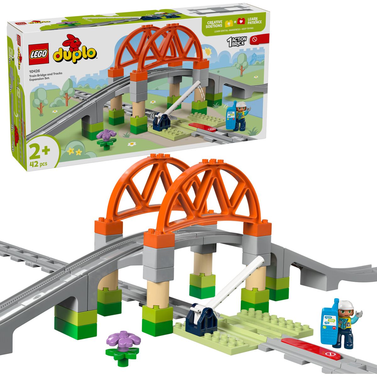 Lego Duplo - Togbro Og Spor - Udvidelsessæt - 10426