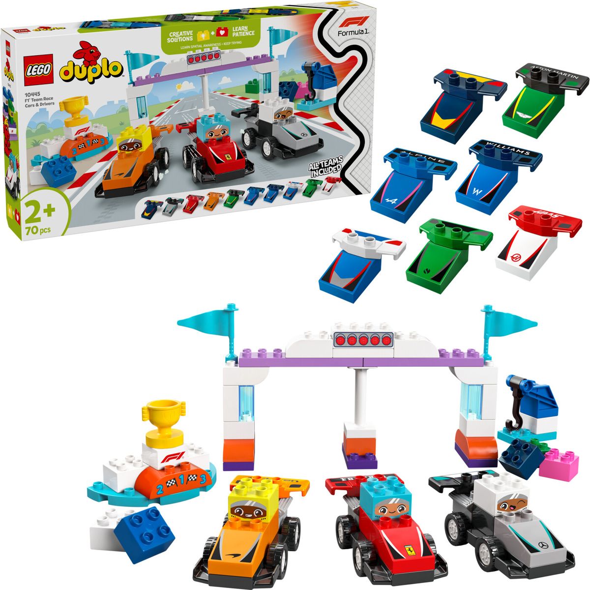 Lego - Duplo Town - F1®-teams Med Racerbiler Og Kørere (10445)