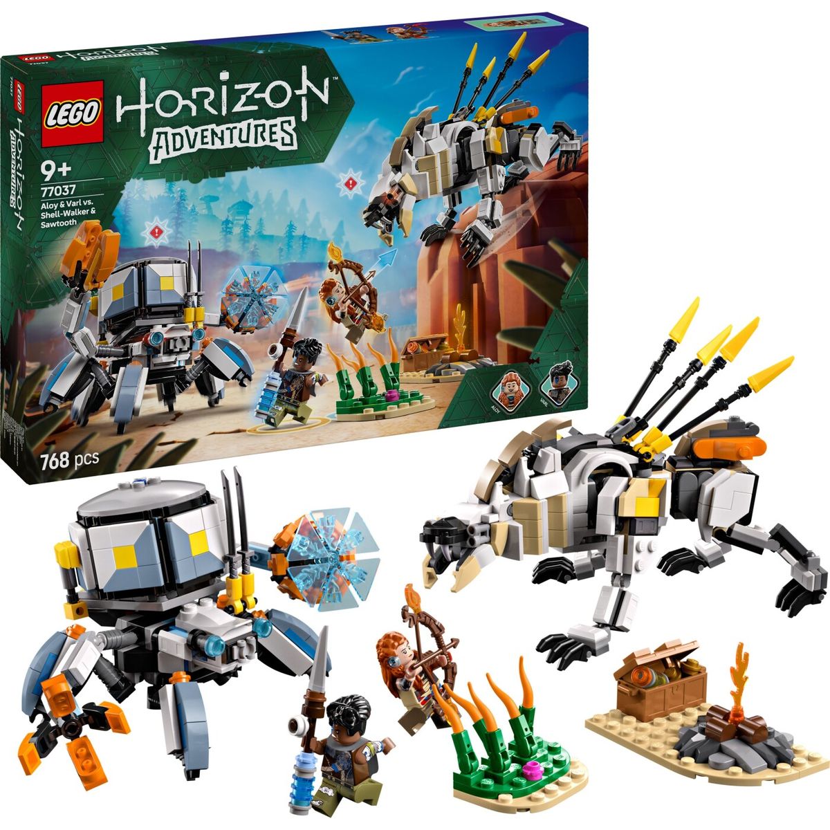 Lego Horizon Adventures - Aloy Og Varl Mod Skjoldgænger Og Savtand - 77037