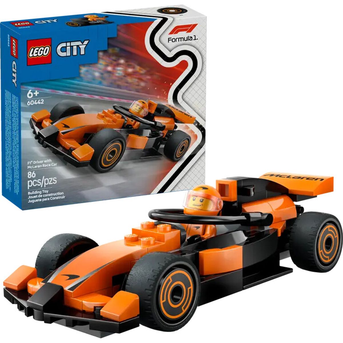 Lego City - F1-kører Med Mclaren-racerbil - 60442