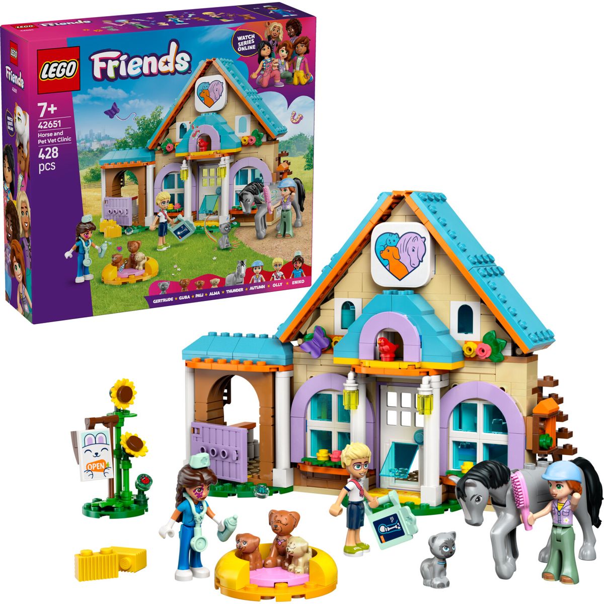 Lego Friends - Dyrlægeklinik For Heste Og Kæledyr - 42651