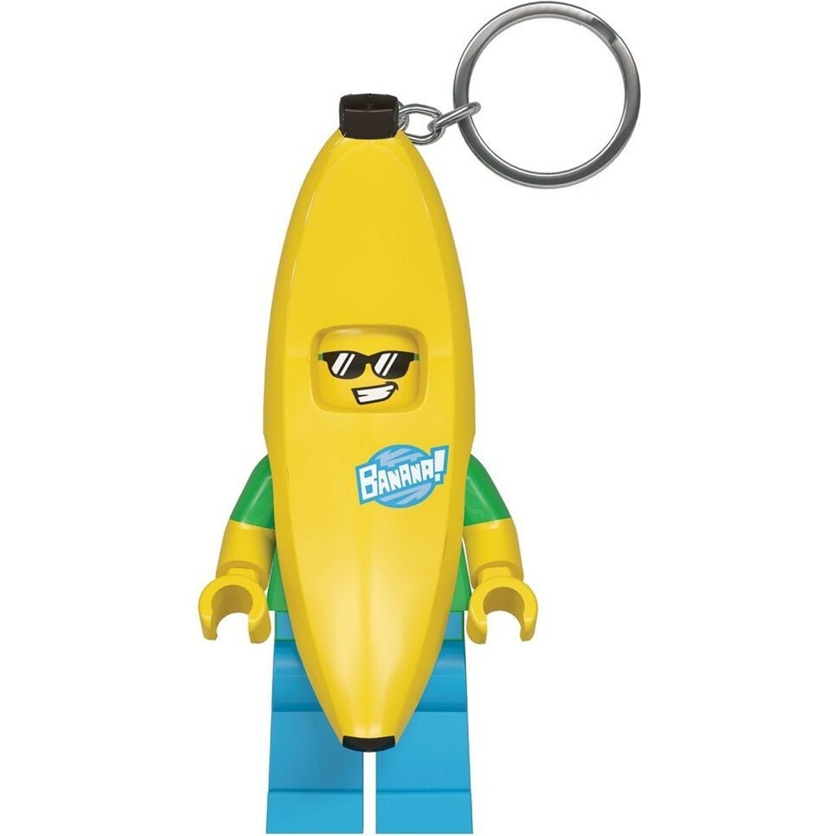 Lego - Nøglering Med Led Lys - Banan Mand