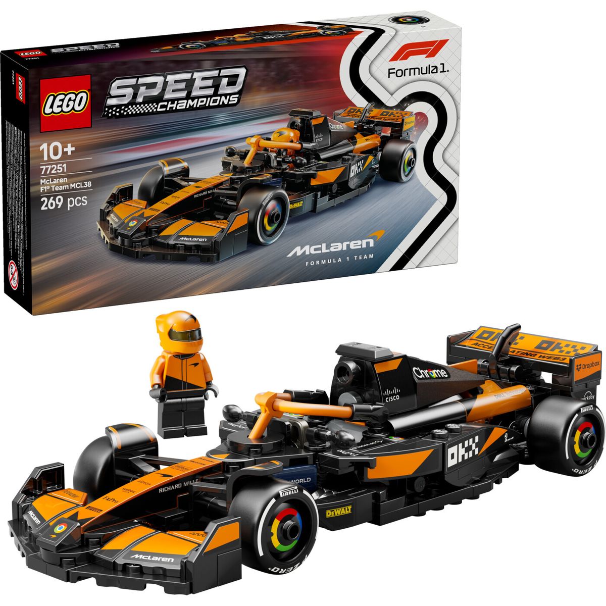 Lego Speed Champions - Mclaren F1 Team Mcl38 Racerbil - 77251