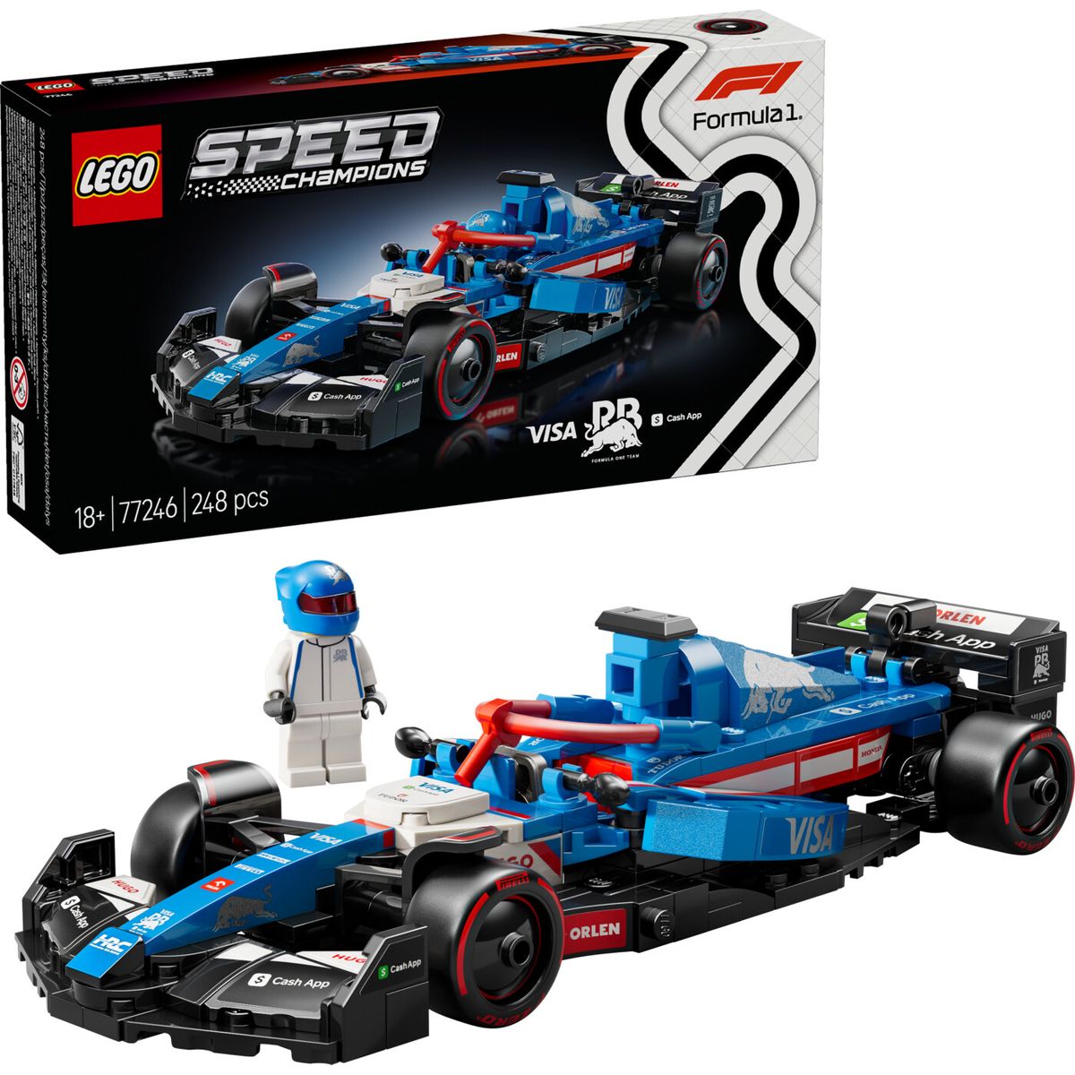 Lego Speed Champions - Visa Cash App Rb Vcarb 01 F1 Racerbil - 77246