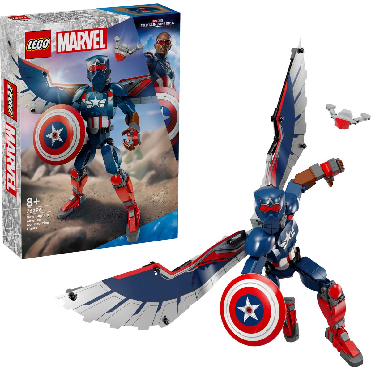 Lego Marvel - Byg Selv-figur Af Den Nye Captain America - 76296