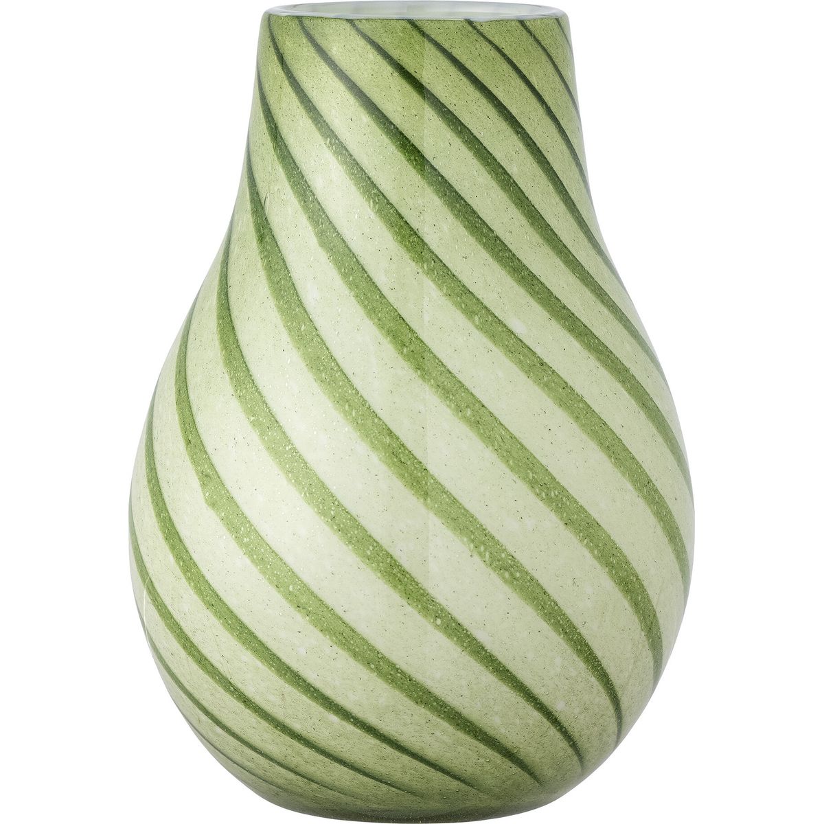 Bloomingville - Leona Vase - Grøn - Glas - H 23 Cm